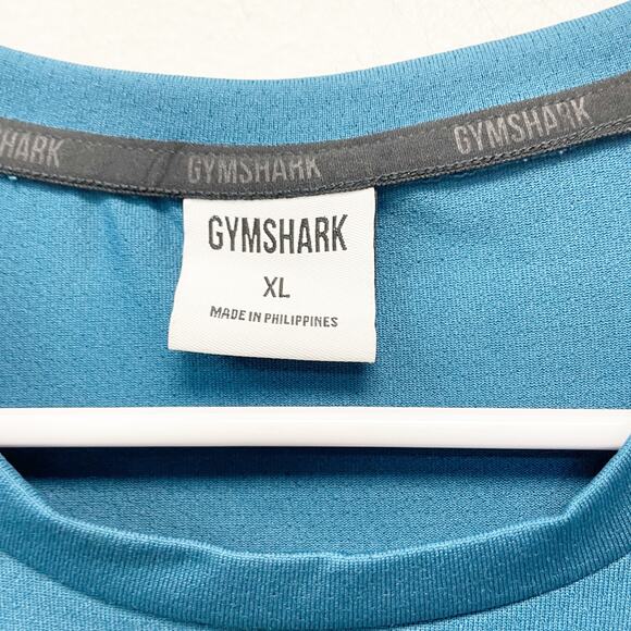 Gymshark Men's Stretch Short Sleeve Athletic Sport T Shirt Blue Size XL - Picture 3 of 4